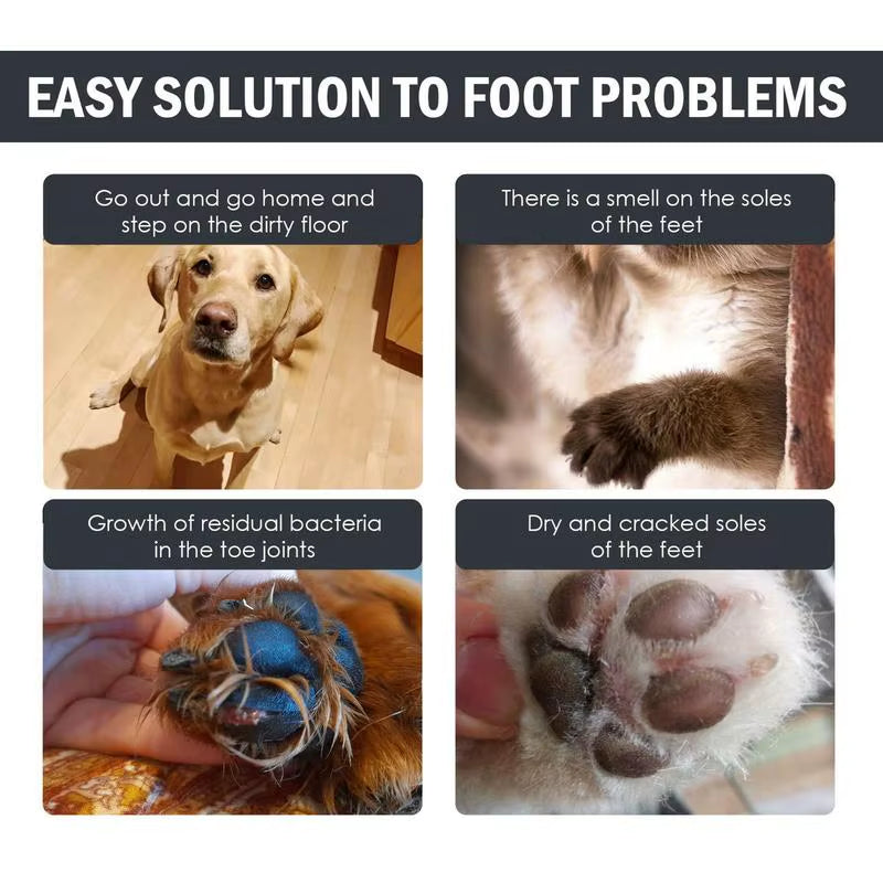 Dog Paw Washing Foam Pet Foot Cleaning Foam Rinse-Free Paw Cleaner No Washing Claw Care Supplies for Cat with Silicone Brush